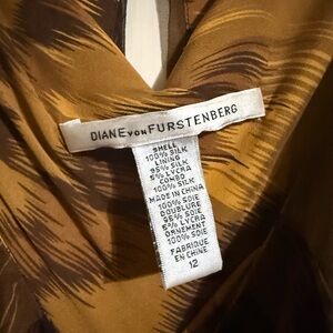Diane Von Furstenberg Golden Brown Silk Dress